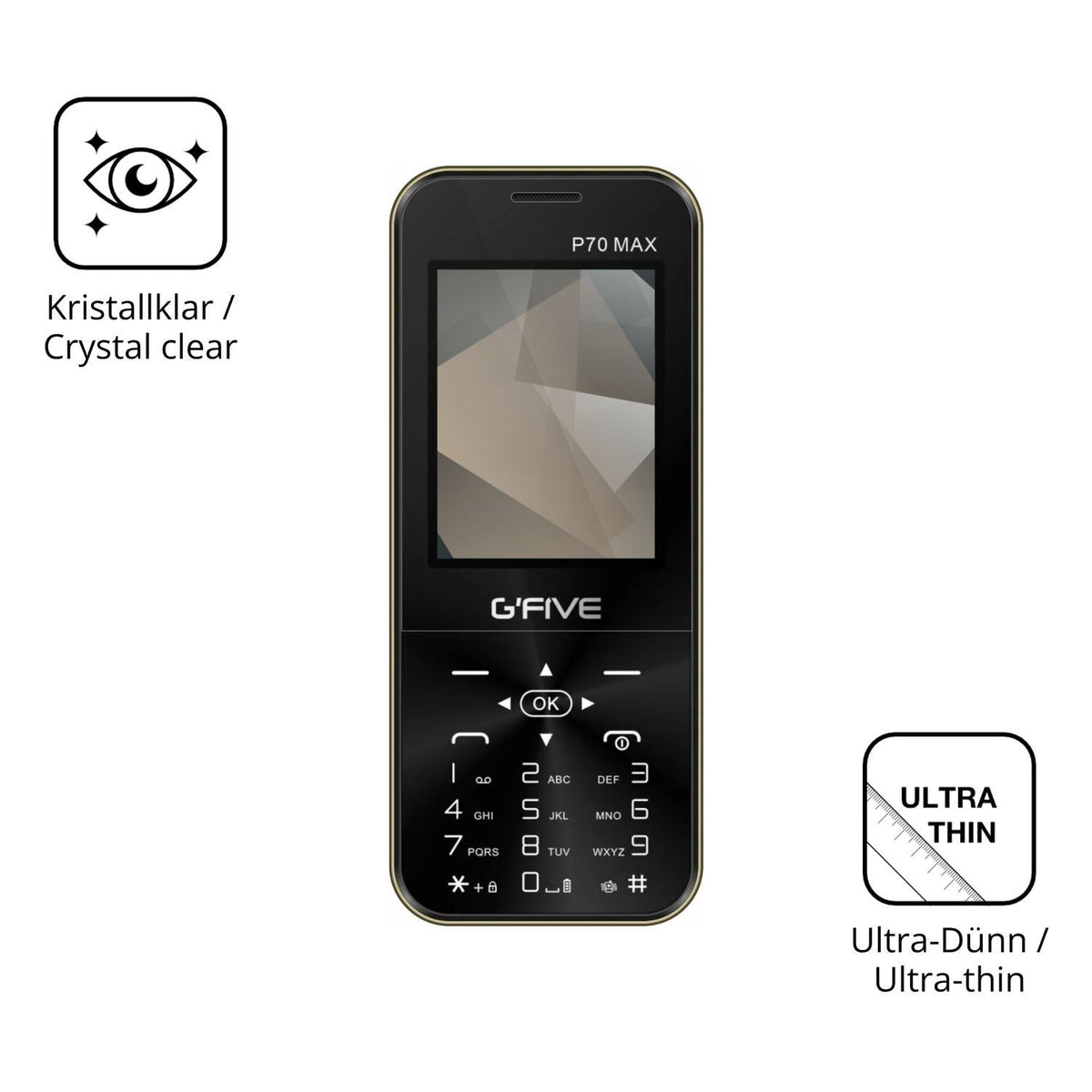 4x Schutzfolie klar für GFive P70 Max Display-Schu (5)