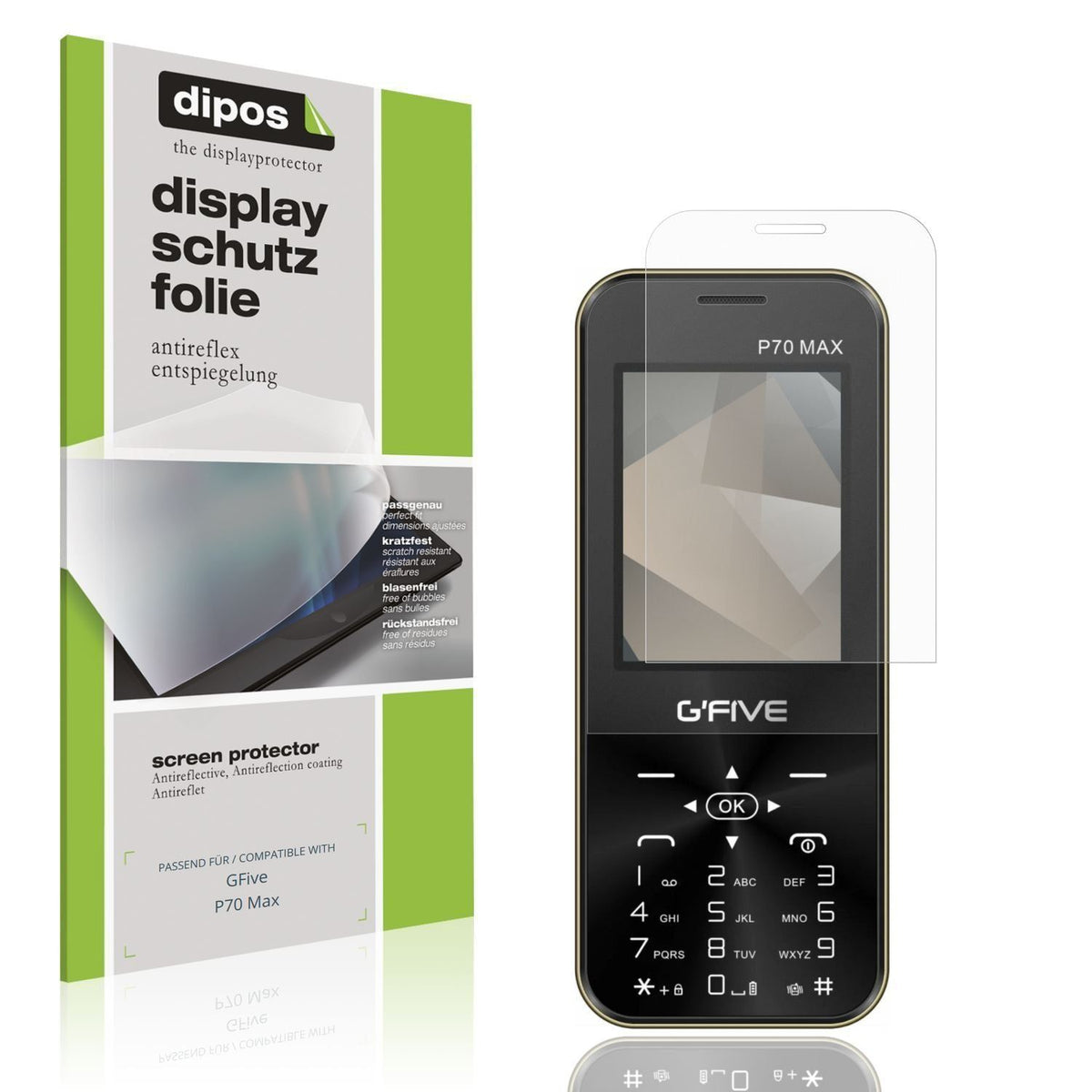 4x Schutzfolie matt für GFive P70 Max Display-Schu (1)