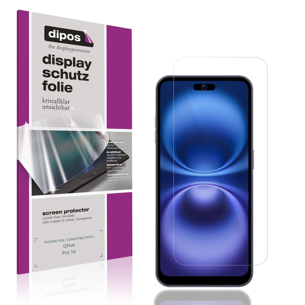 4x Schutzfolie klar für GFive Pro 16 Display-Schut (1)