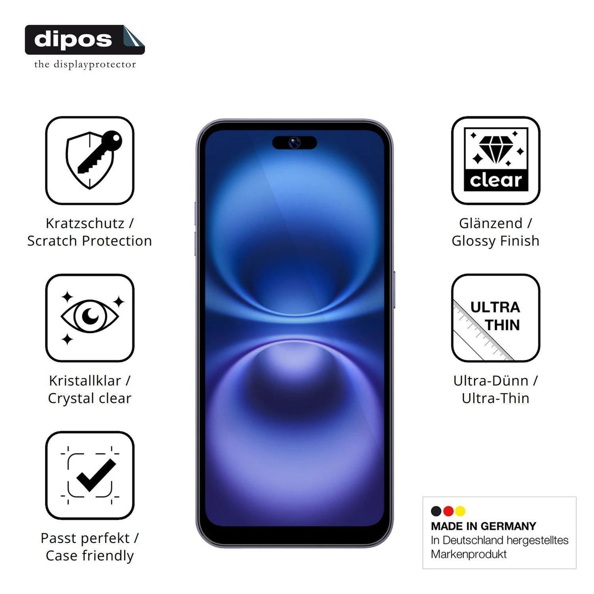4x Schutzfolie klar für GFive Pro 16 Display-Schut (7)