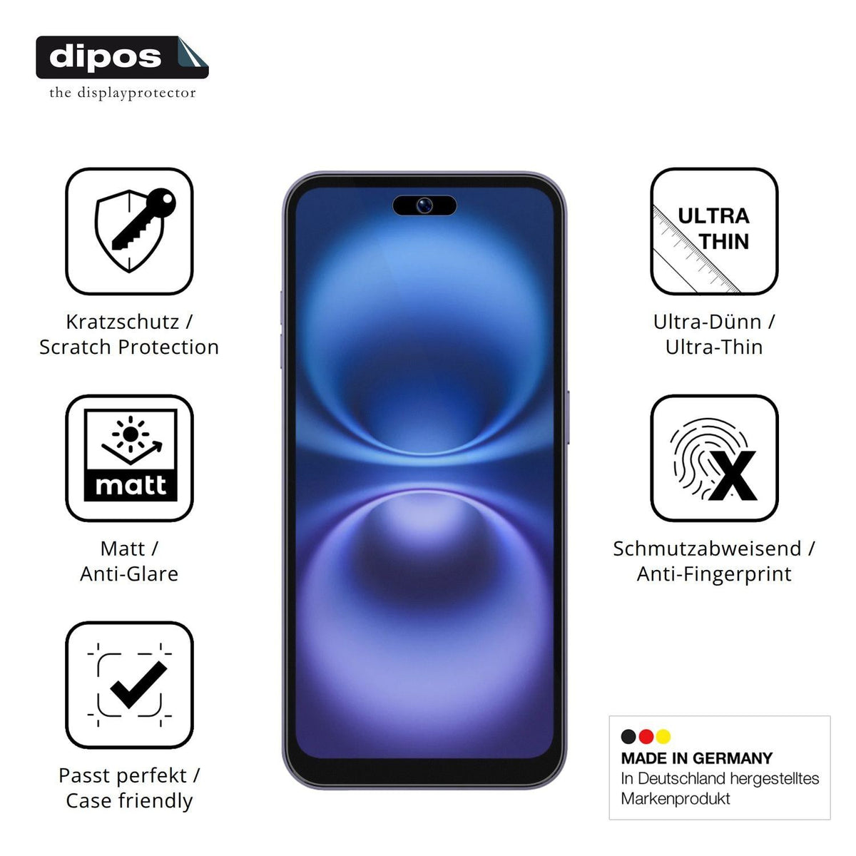 4x Schutzfolie matt für GFive Pro 16 Display-Schut (7)