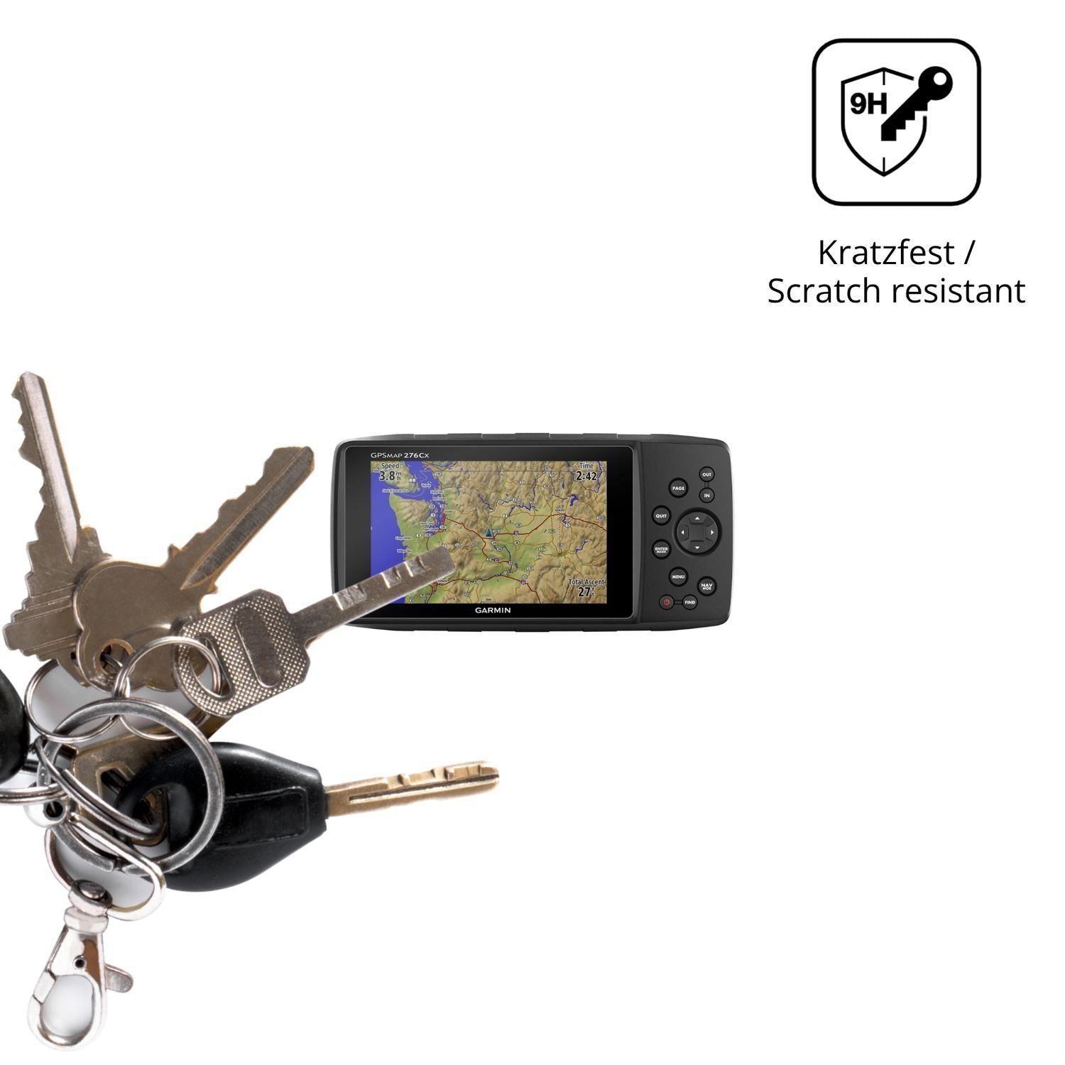2x 9H Schutzfolie für Garmin GPSMAP 276Cx Panzerfo (3)