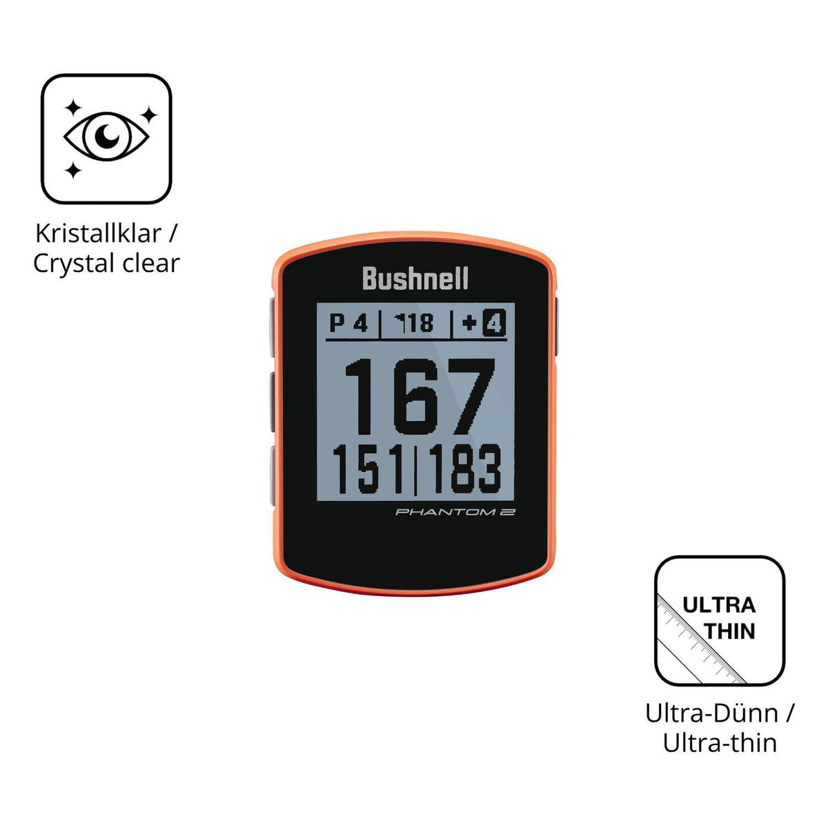 2x Schutzfolie klar für Bushnell Phantom 2 Display (5)
