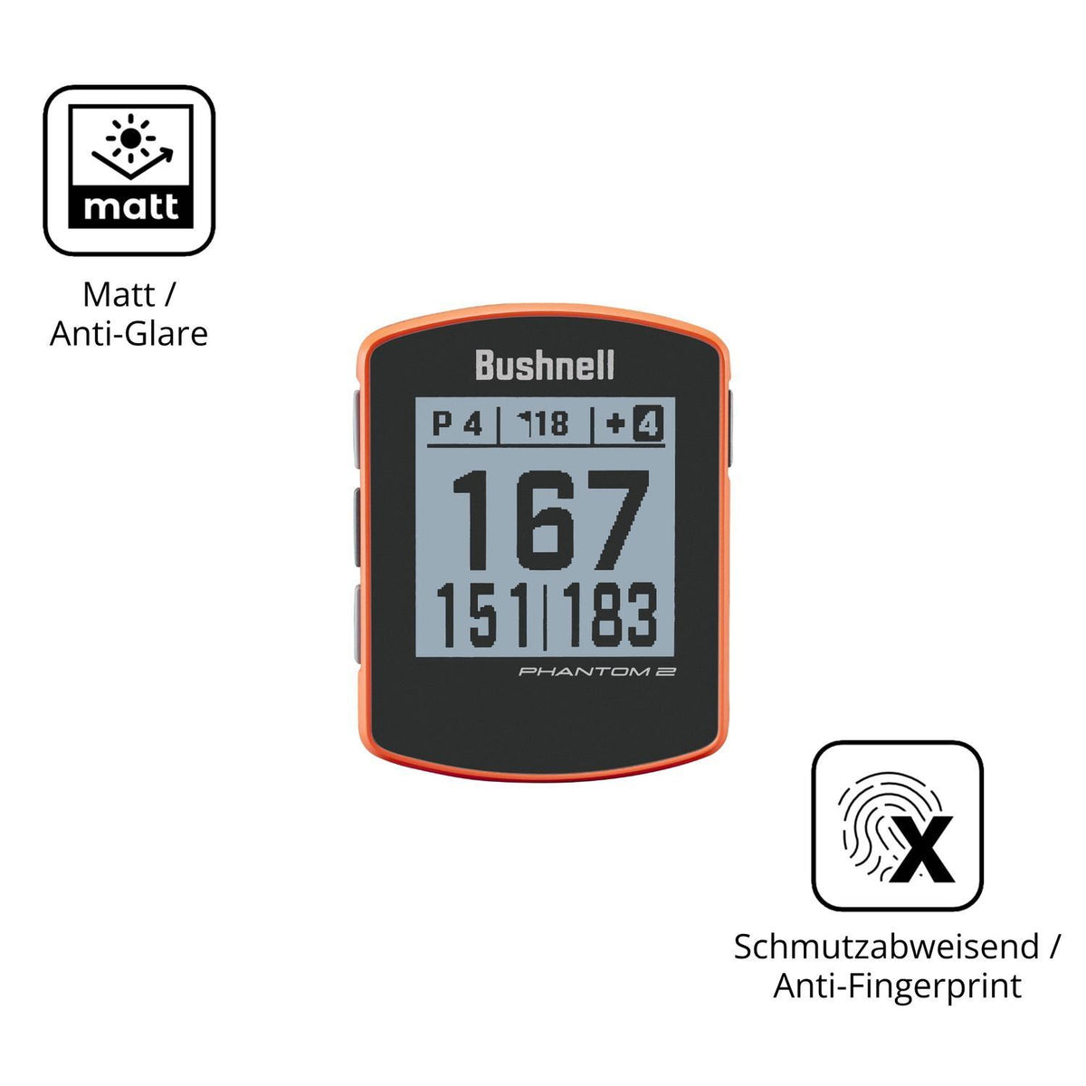 2x Schutzfolie matt für Bushnell Phantom 2 Display (5)