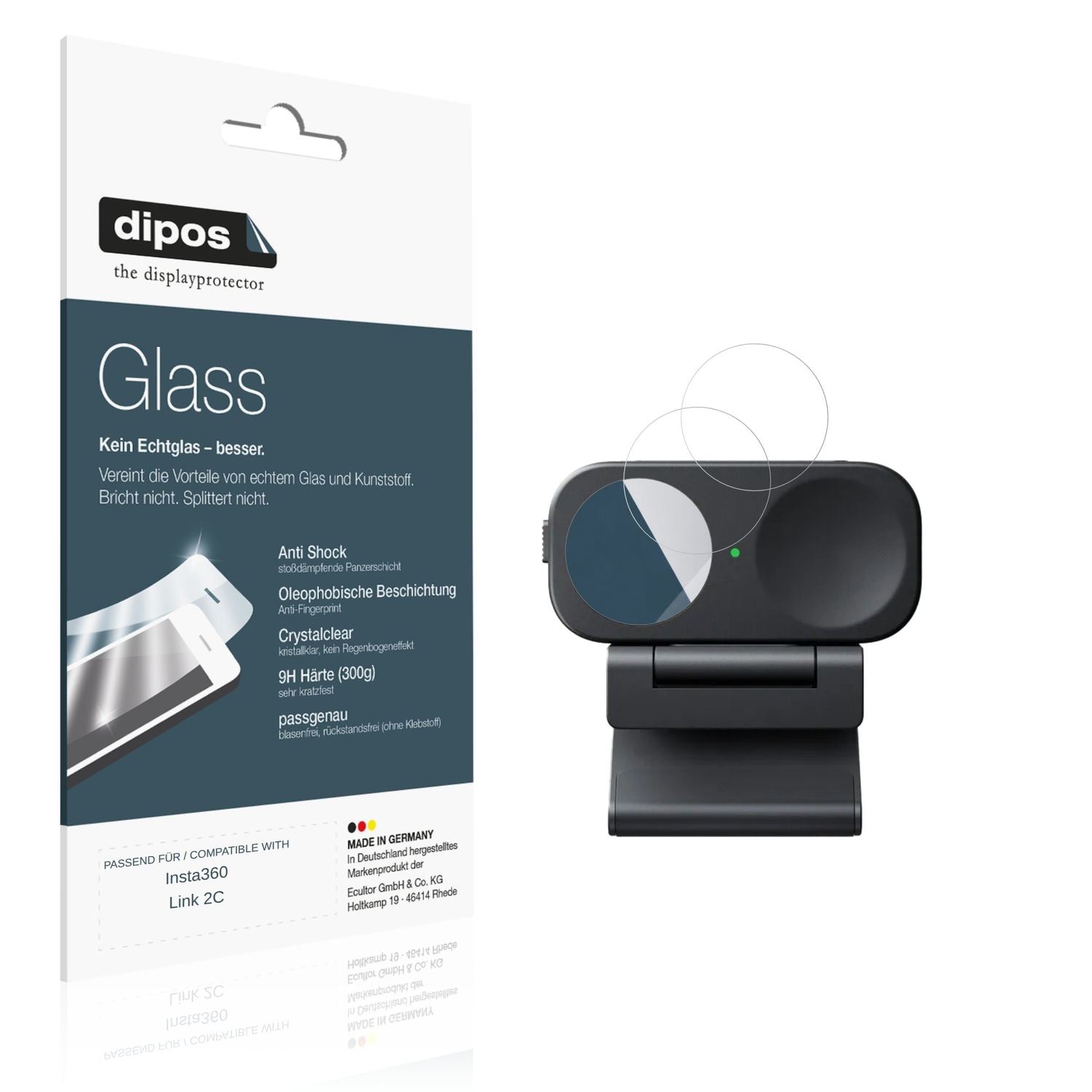 2x 9H Schutzfolie für Insta360 Link 2C Panzerfolie (1)