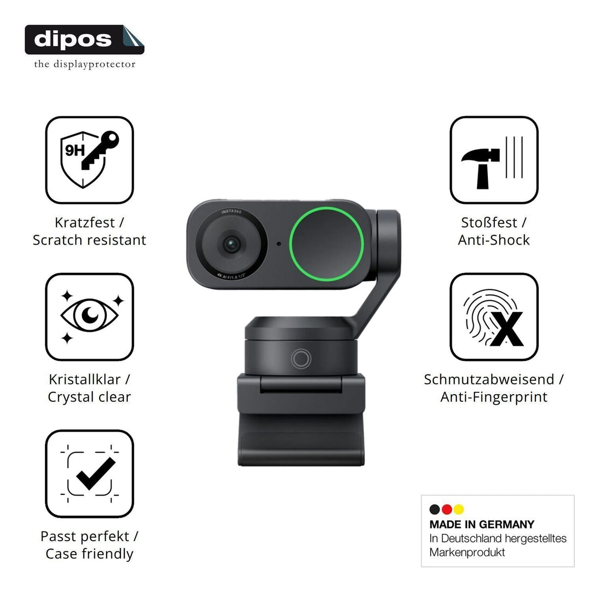 2x 9H Schutzfolie für Insta360 Link 2 Panzerfolie (7)