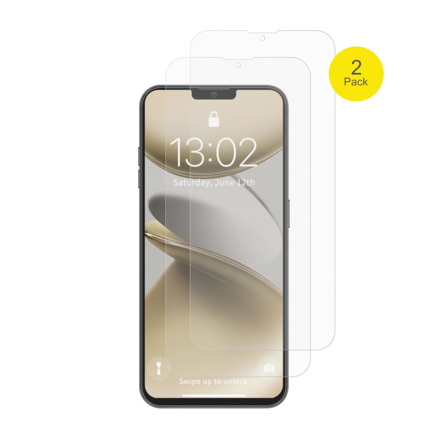 2x Full Cover Schutzfolie matt für GFive Note 25 (2)