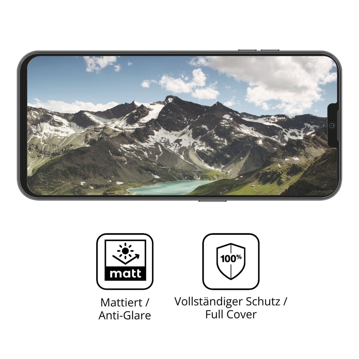 2x Full Cover Schutzfolie matt für GFive Note 25 (5)