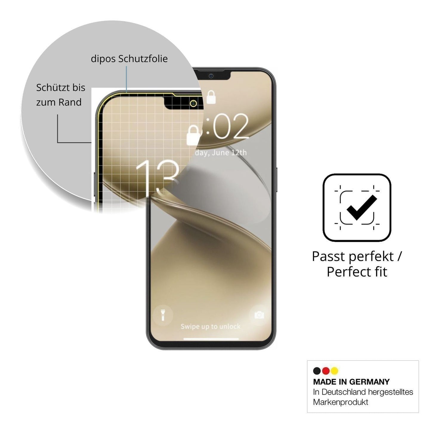 2x Full Cover Schutzfolie matt für GFive Note 25 (6)