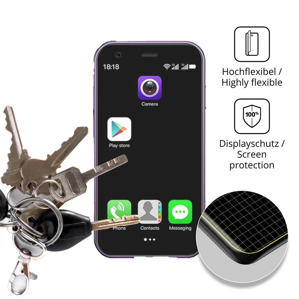 2x Full Cover Schutzfolie matt für XUMIUZIY Mini S (3)