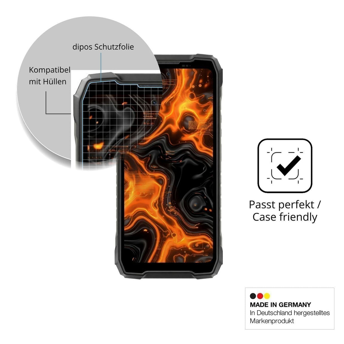4x Schutzfolie klar für Blackview Rock 5 Display-S (6)