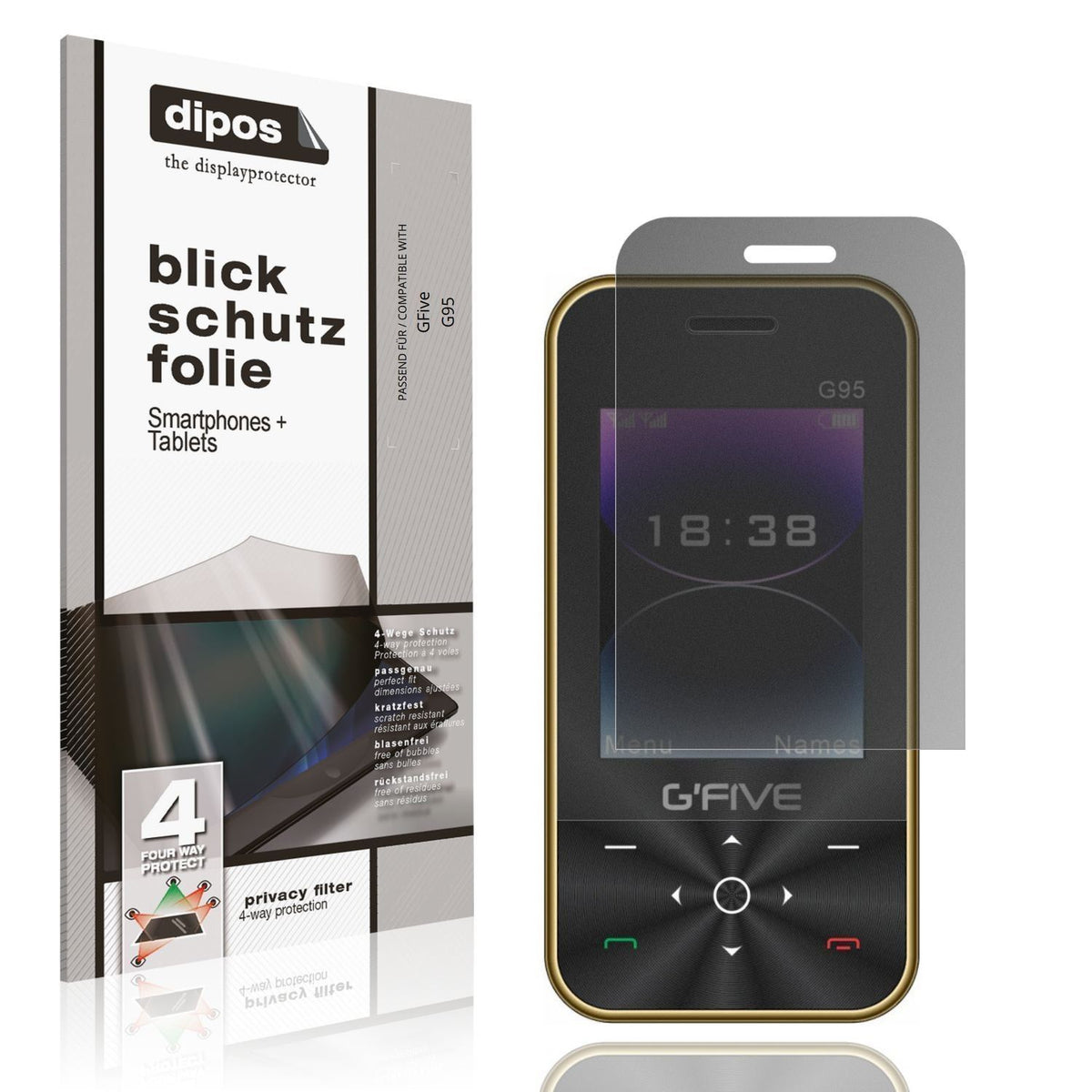 Blickschutzfolie für GFive G95 matt Schutzfolie Pr (1)