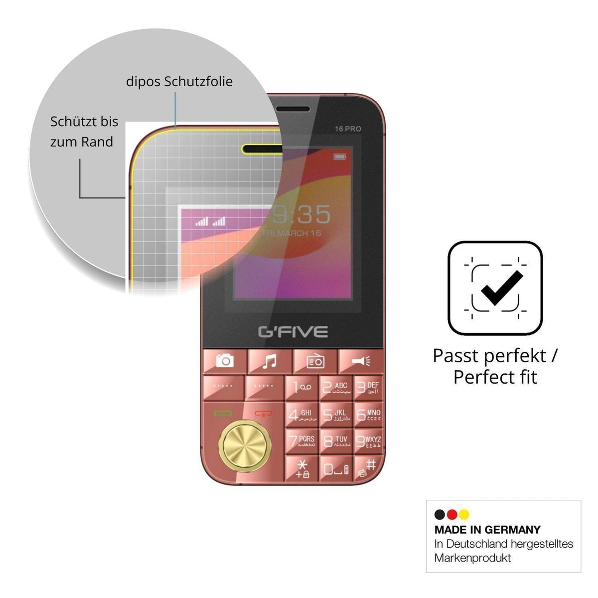Blickschutzfolie für GFive 16 Pro matt Schutzfolie (4)