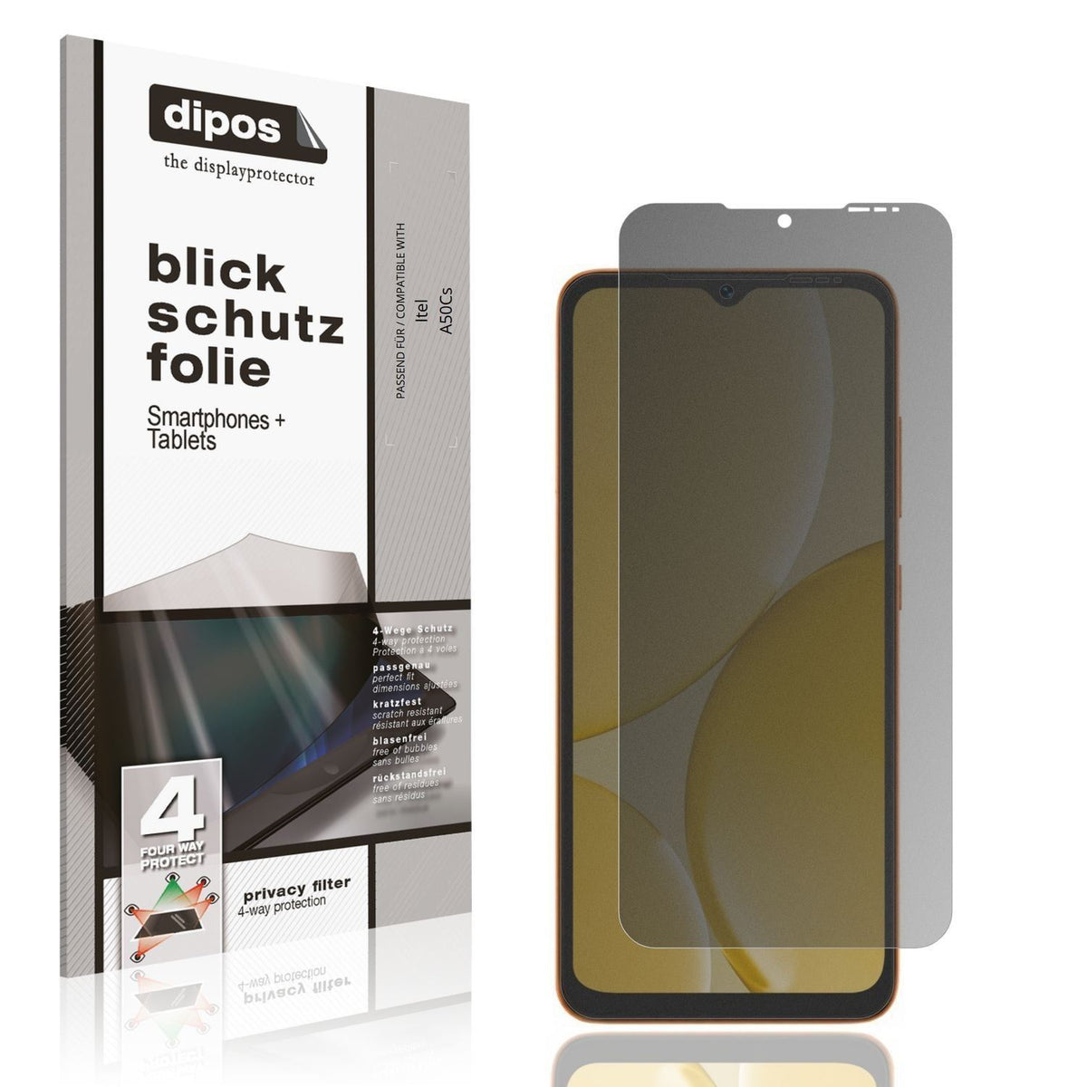 Blickschutzfolie für Itel A50Cs matt Schutzfolie P (1)