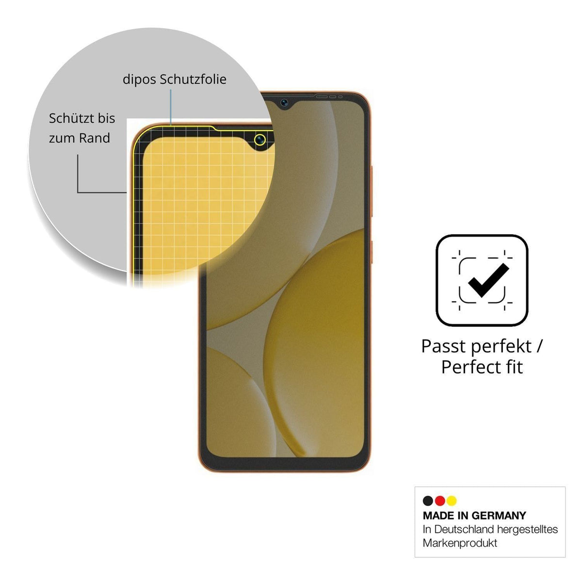 Blickschutzfolie für Itel A50Cs matt Schutzfolie P (4)