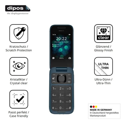 4x Schutzfolie klar für Nokia 2660 Display-Schutzf (7)