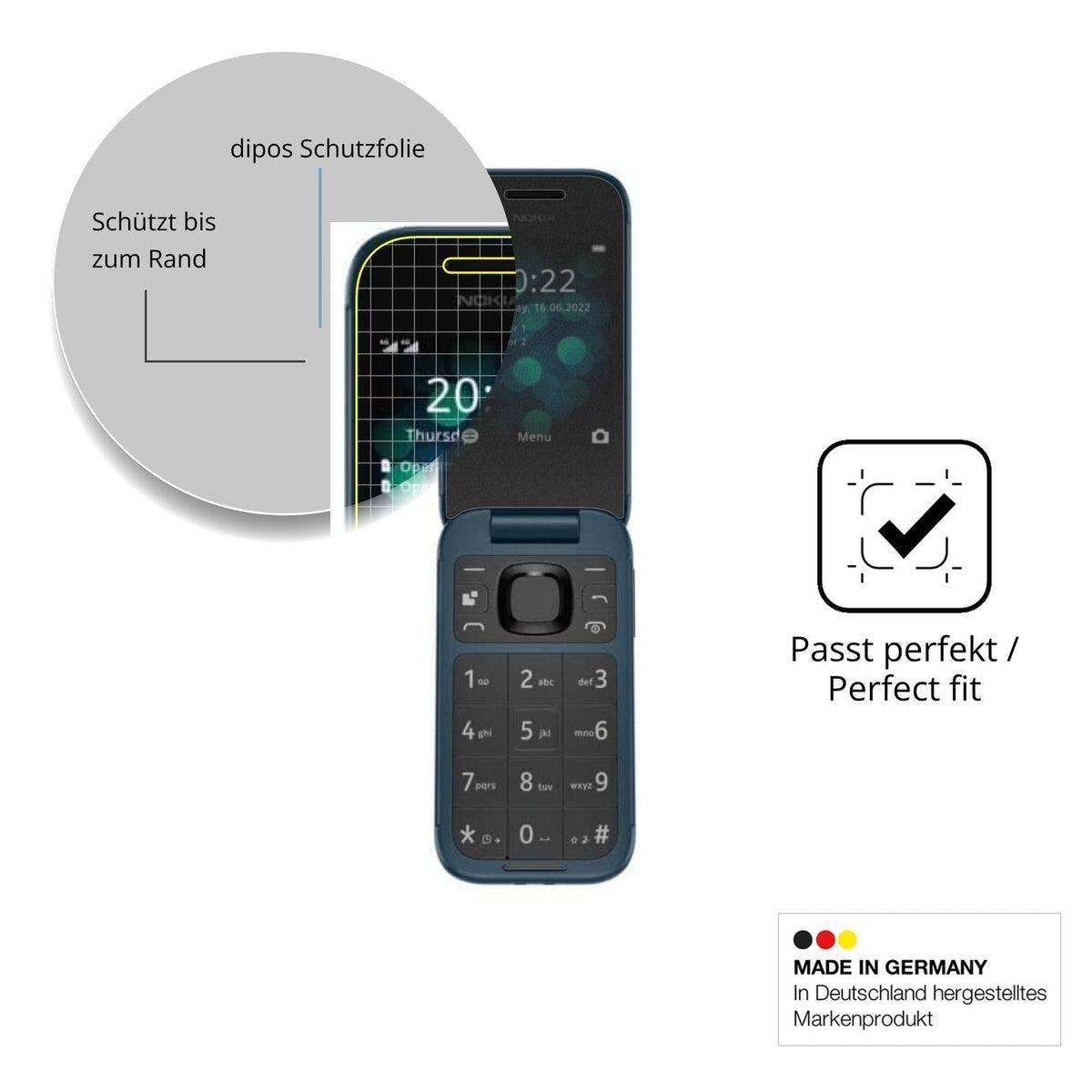 Blickschutzfolie für Nokia 2660 matt Schutzfolie P (4)
