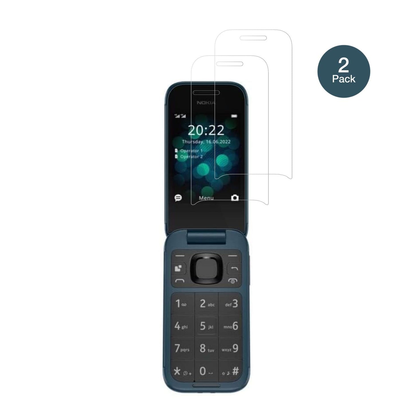 2x 9H Schutzfolie für Nokia 2660 Panzerfolie (2)