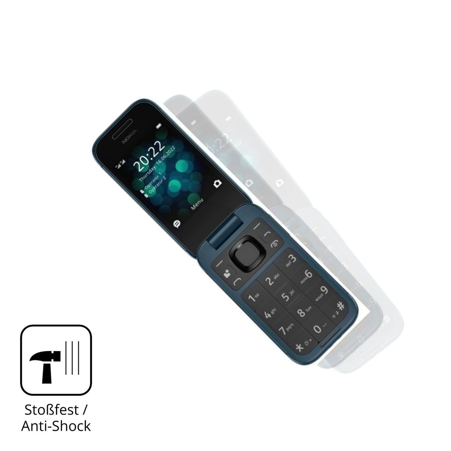 2x 9H Schutzfolie für Nokia 2660 Panzerfolie (4)