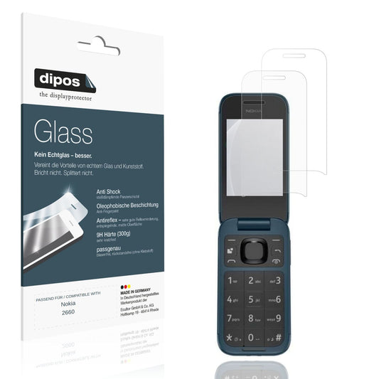 2x 9H Schutzfolie matt für Nokia 2660 Panzerfolie (1)