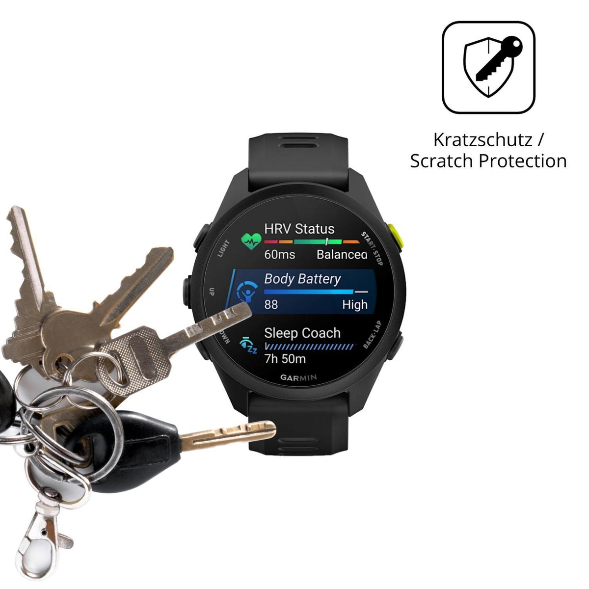 6x Schutzfolie klar für Garmin Forerunner 70 Displ (4)