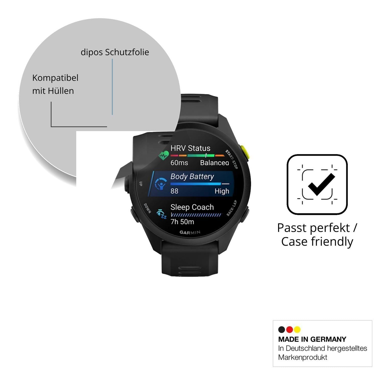 6x Schutzfolie klar für Garmin Forerunner 70 Displ (6)