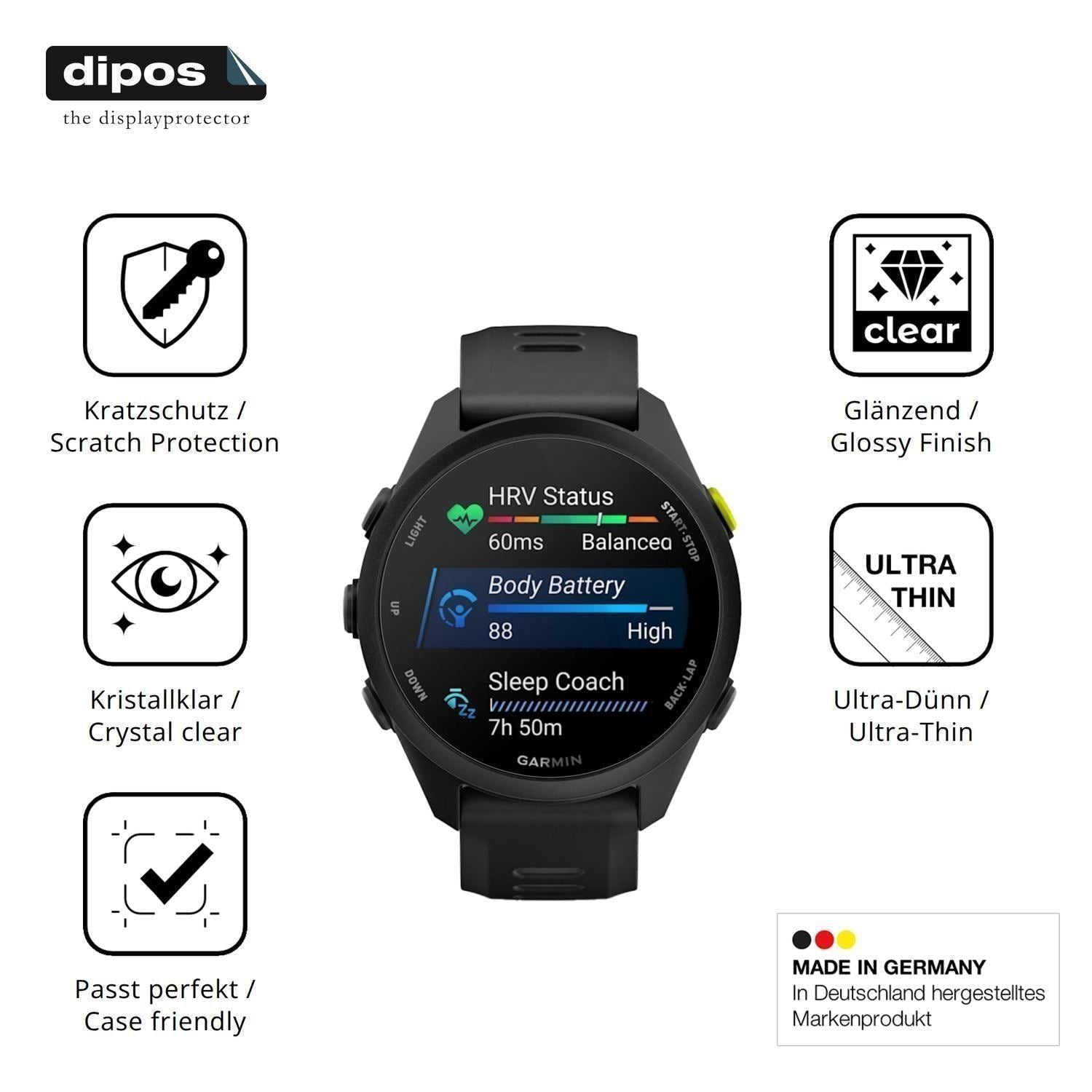 6x Schutzfolie klar für Garmin Forerunner 70 Displ (7)