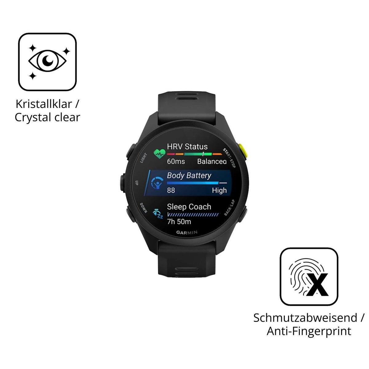 2x 9H Schutzfolie für Garmin Forerunner 70 Panzerf (5)