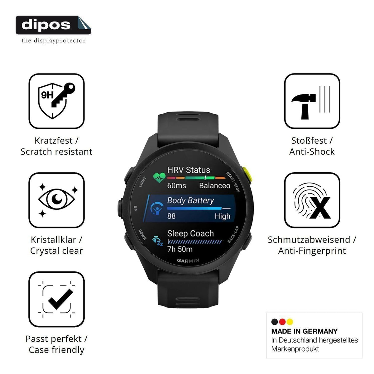 2x 9H Schutzfolie für Garmin Forerunner 70 Panzerf (7)