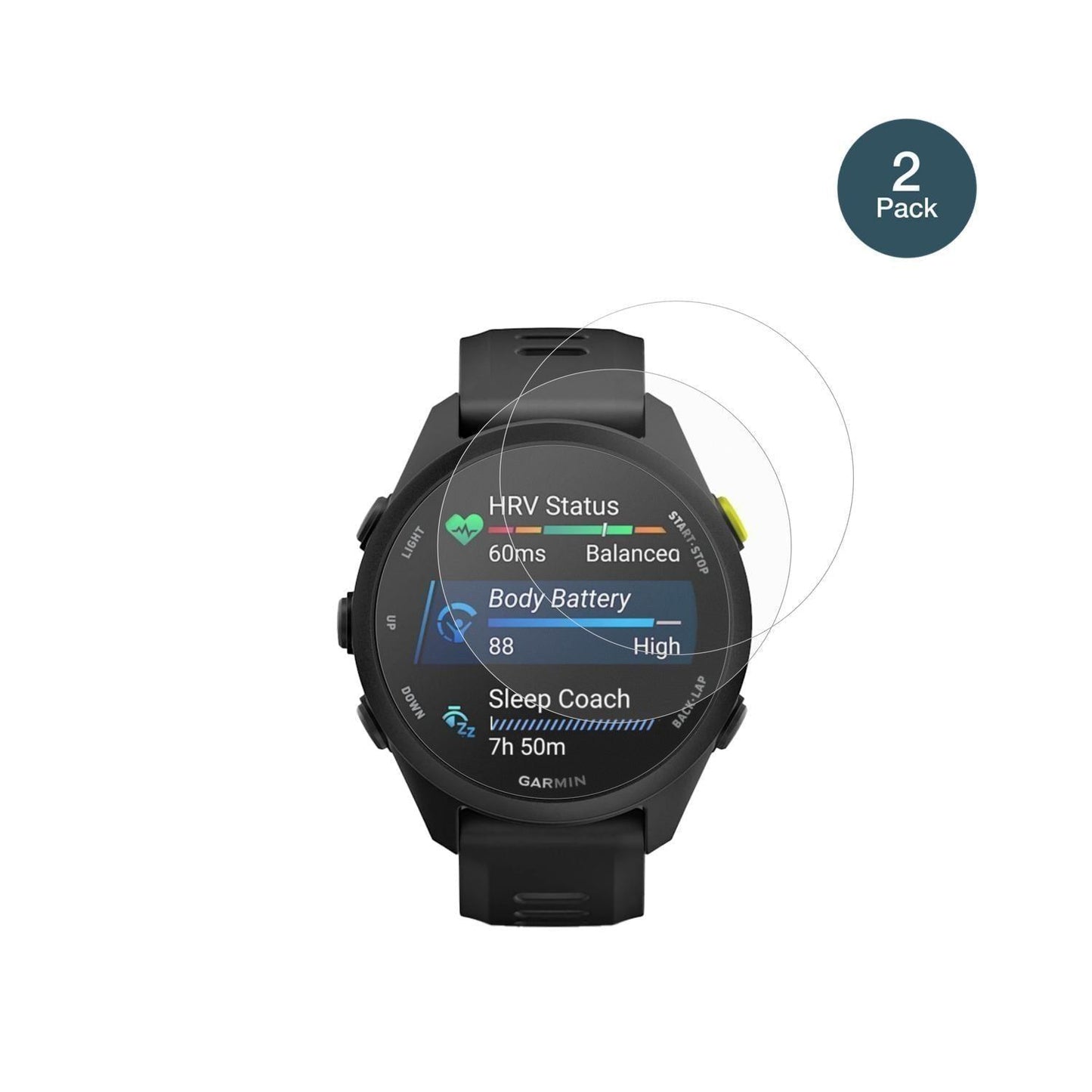 2x 9H Schutzfolie matt für Garmin Forerunner 70 Pa (2)