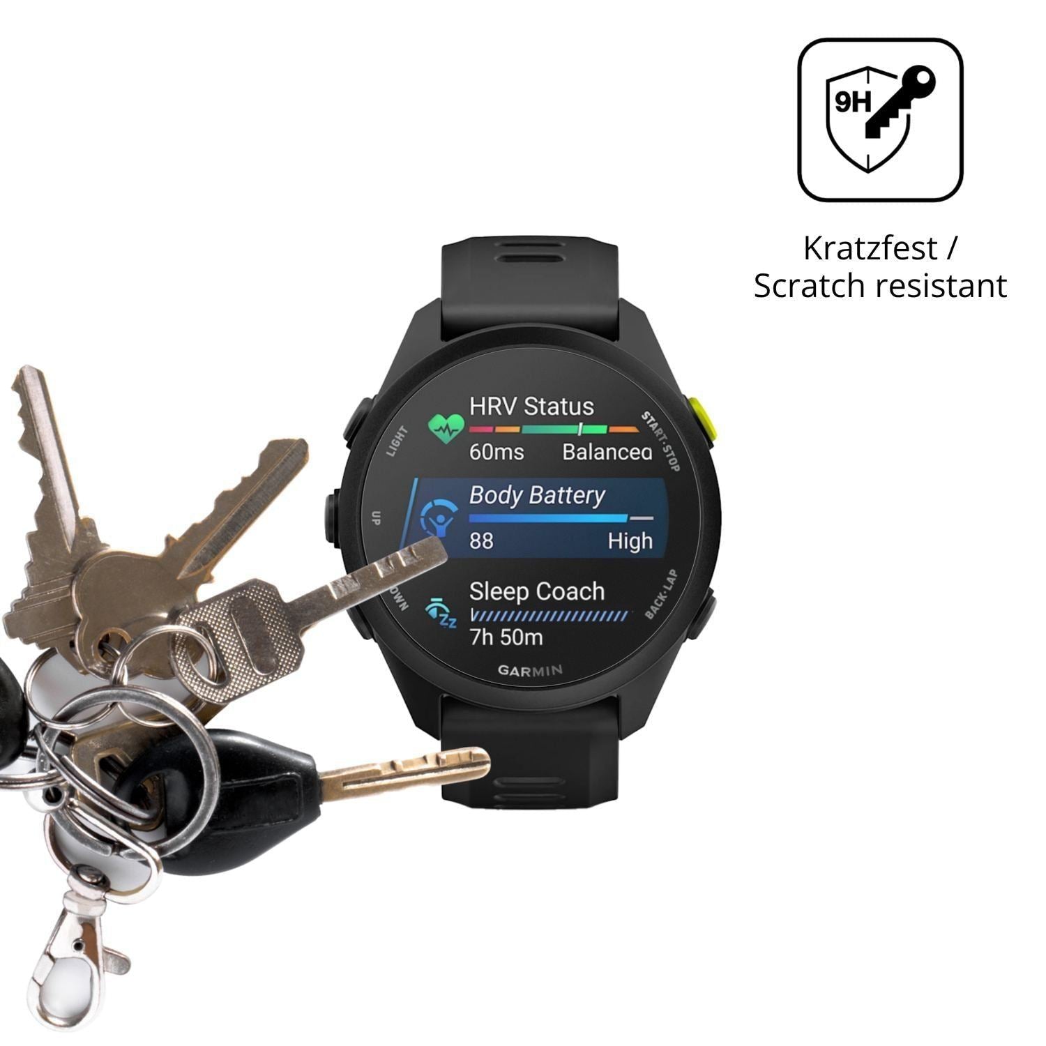 2x 9H Schutzfolie matt für Garmin Forerunner 70 Pa (3)