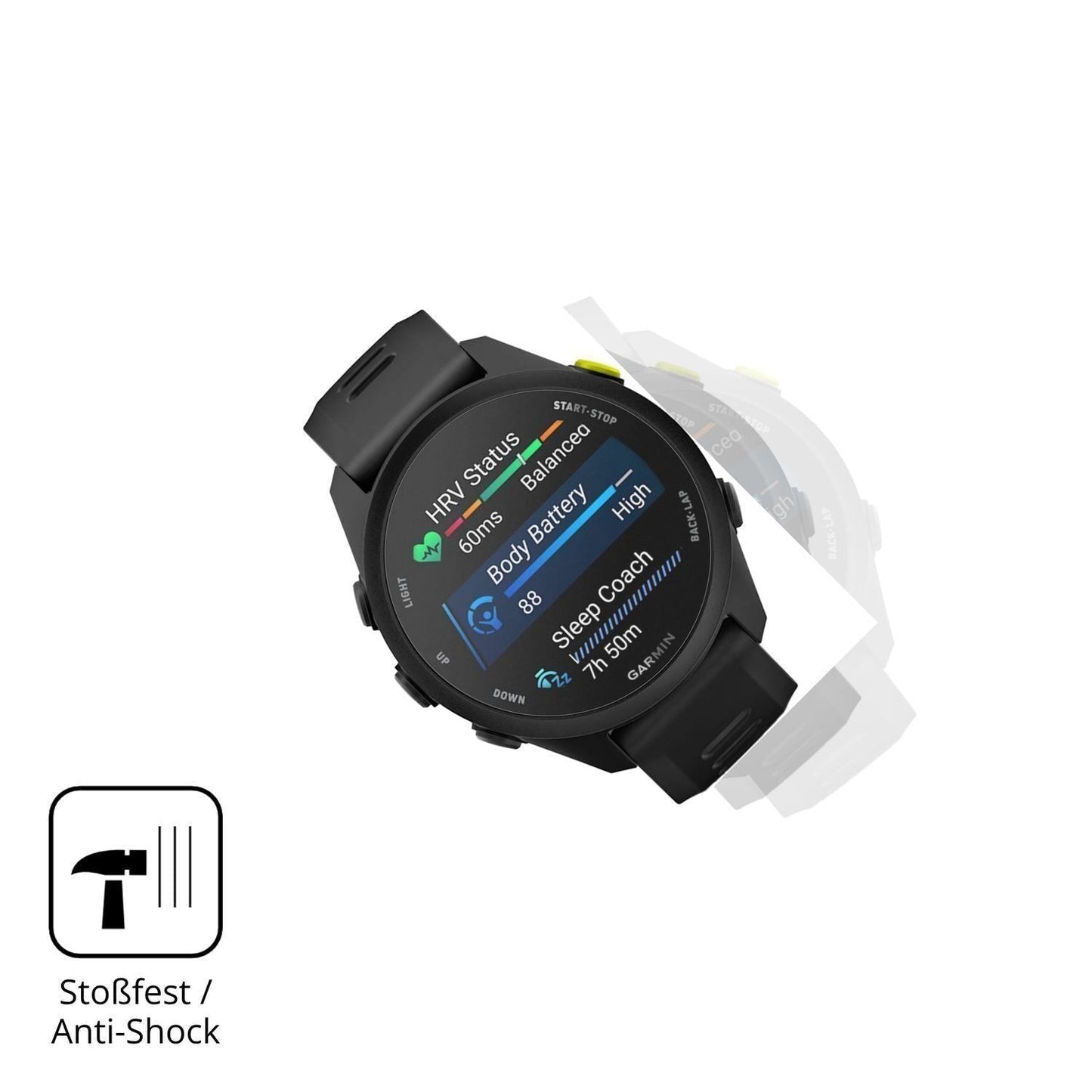 2x 9H Schutzfolie matt für Garmin Forerunner 70 Pa (4)
