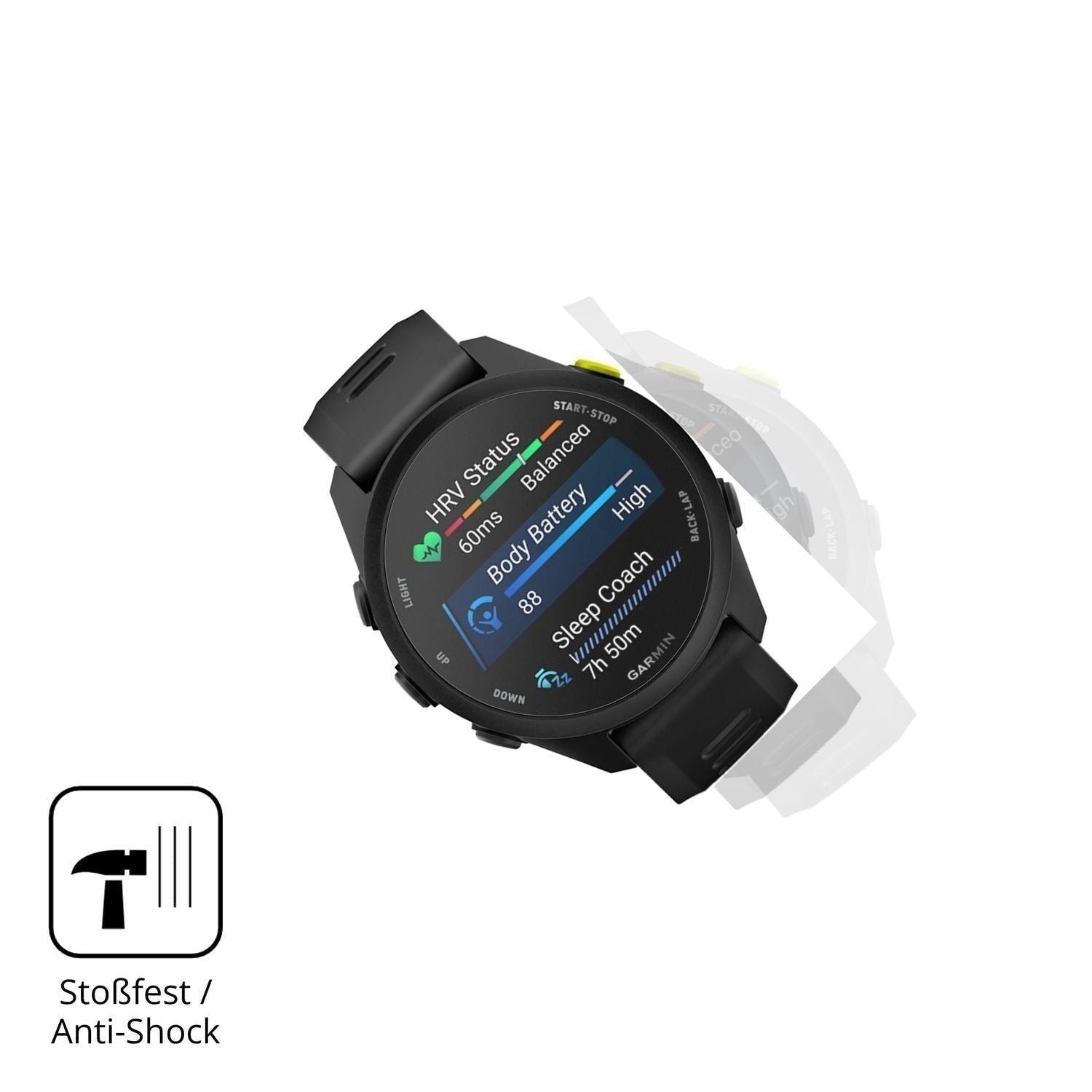 2x 9H Schutzfolie matt für Garmin Forerunner 70 Pa (4)