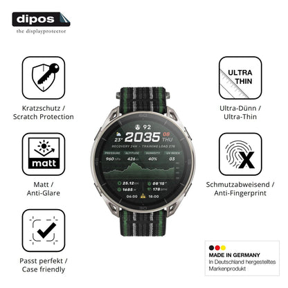 6x Schutzfolie matt für Amazfit Cheetah 2 Ultra Di (7)