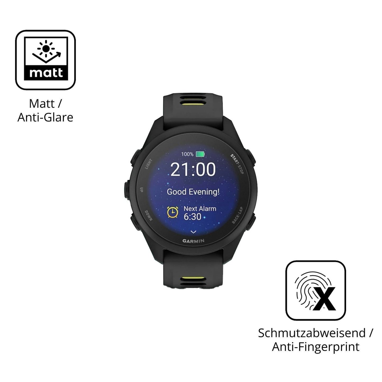6x Schutzfolie matt für Garmin Forerunner 170 Disp (5)