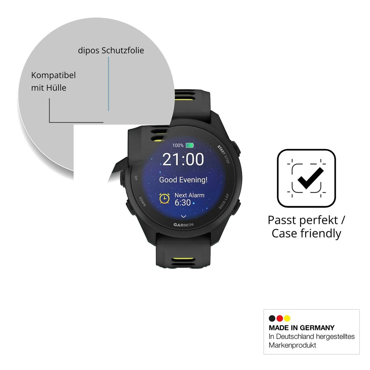 6x Schutzfolie matt für Garmin Forerunner 170 Disp (6)