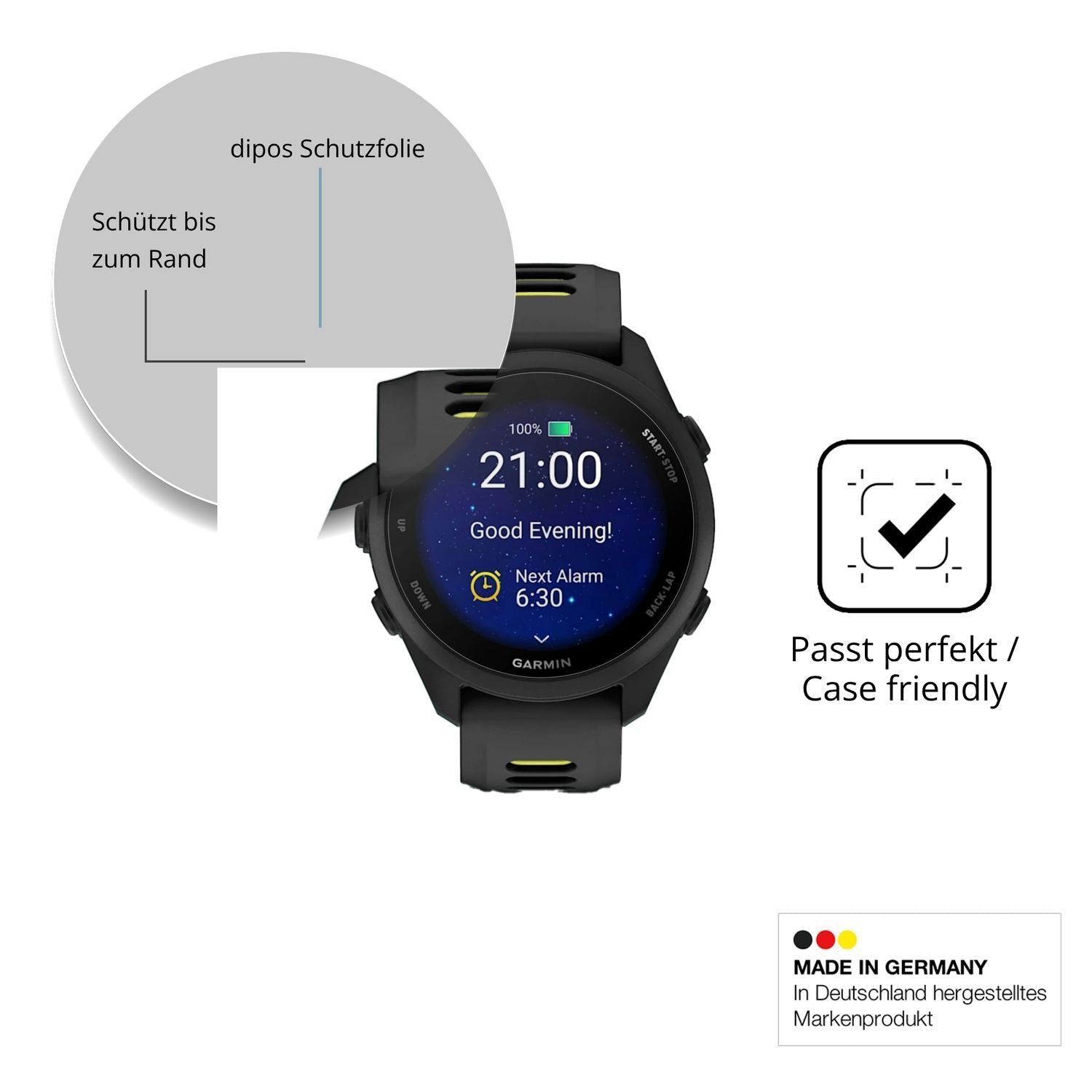 2x 9H Schutzfolie für Garmin Forerunner 170 Panzer (6)