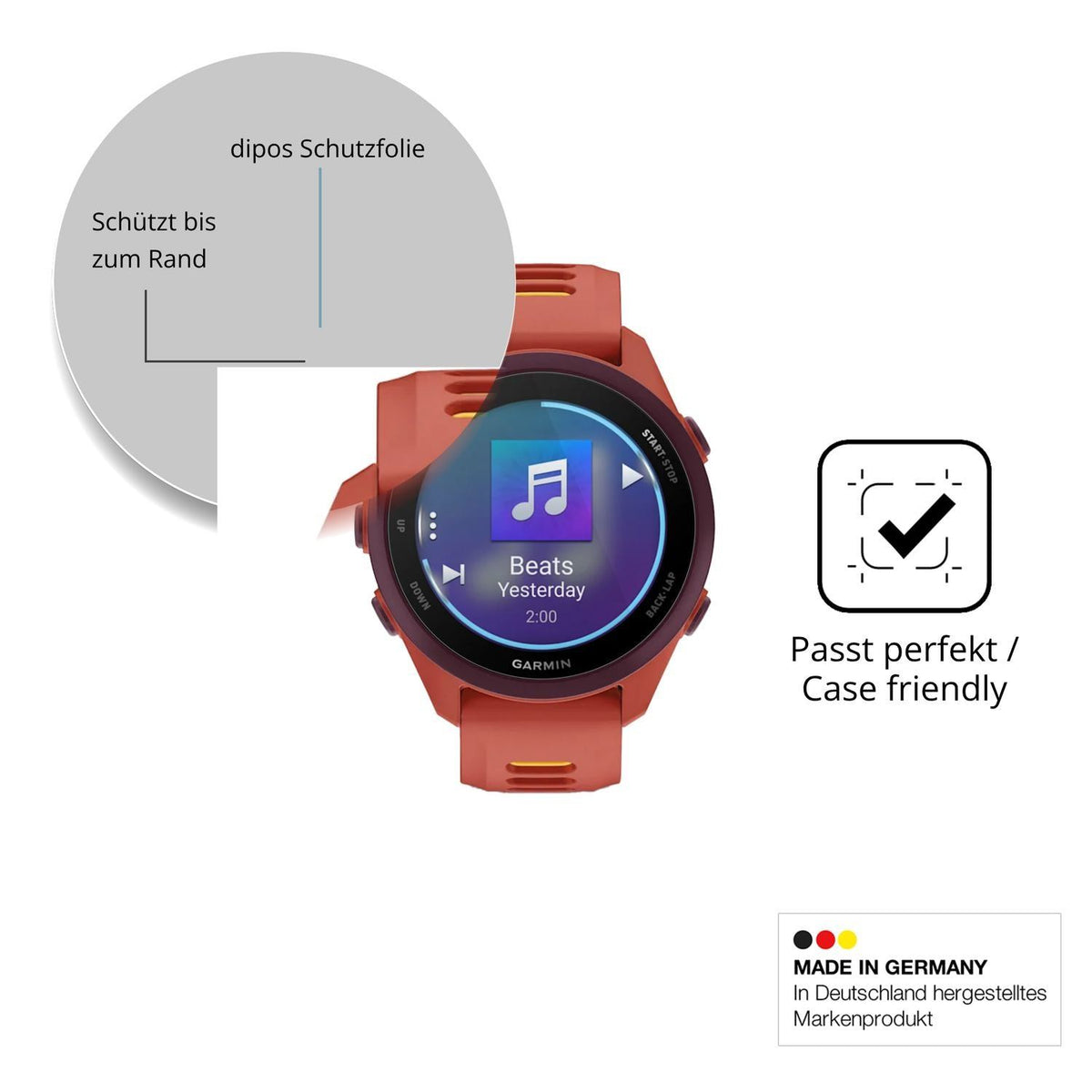 2x 9H Schutzfolie für Garmin Forerunner 170 Music  (6)