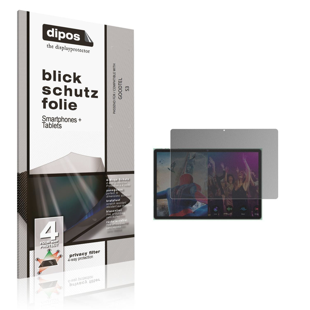 Blickschutzfolie für GOODTEL S3 matt Schutzfolie P (1)