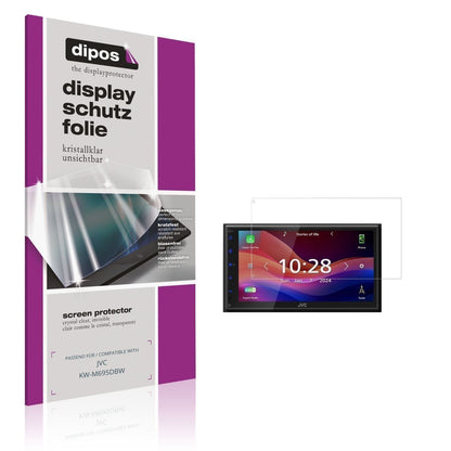 2x Schutzfolie klar für JVC KW-M695DBW Display-Sch (1)