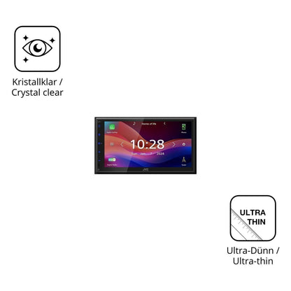 2x Schutzfolie klar für JVC KW-M695DBW Display-Sch (5)