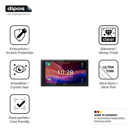 2x Schutzfolie klar für JVC KW-M695DBW Display-Sch (7)