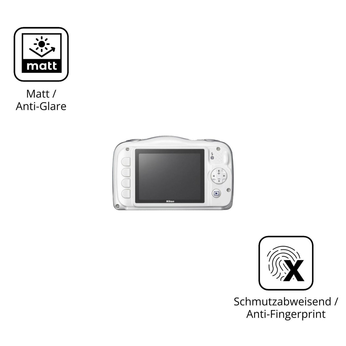 4x Schutzfolie matt für Nikon Coolpix W100 Display (5)
