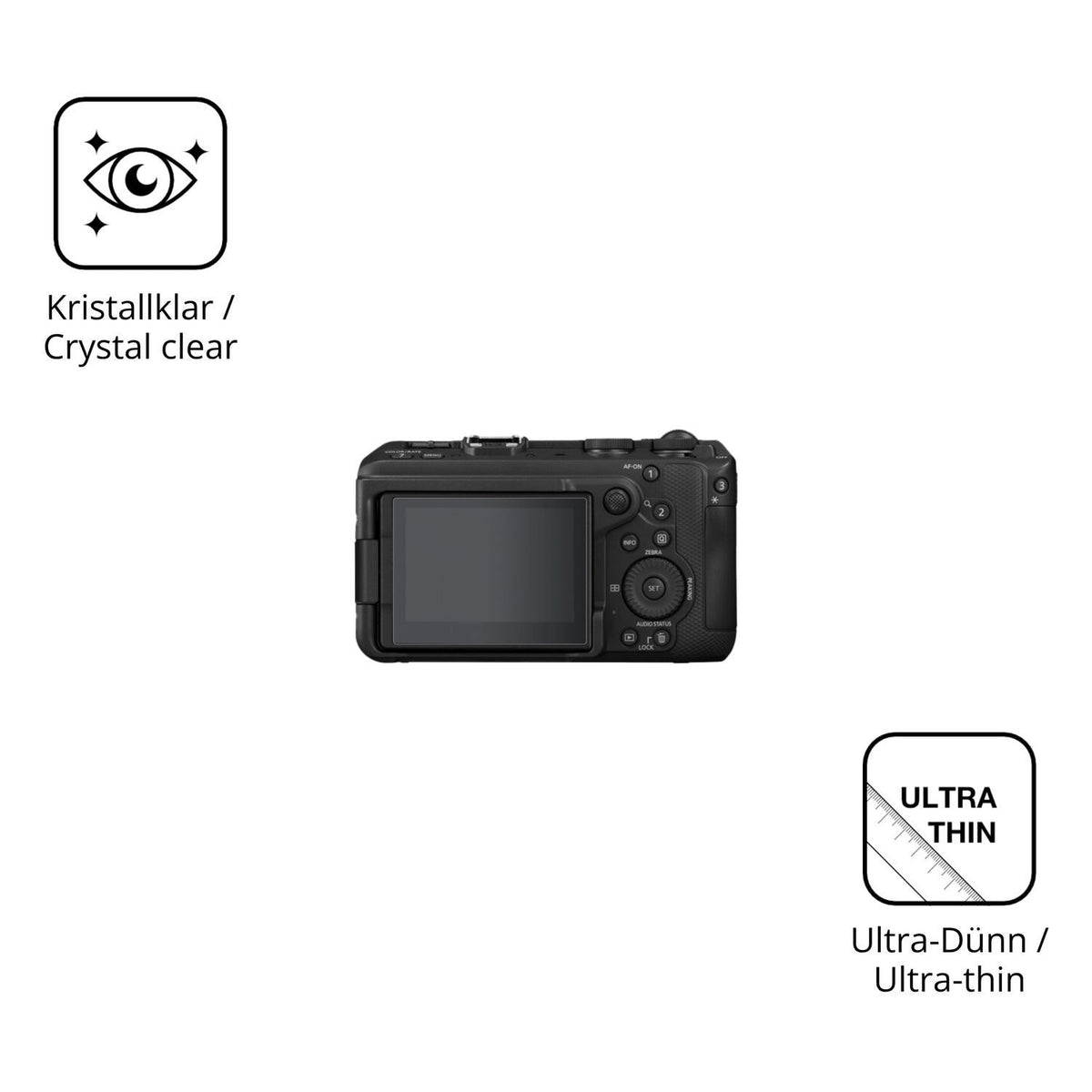 4x Schutzfolie klar für Canon EOS R6 V Display-Sch (5)