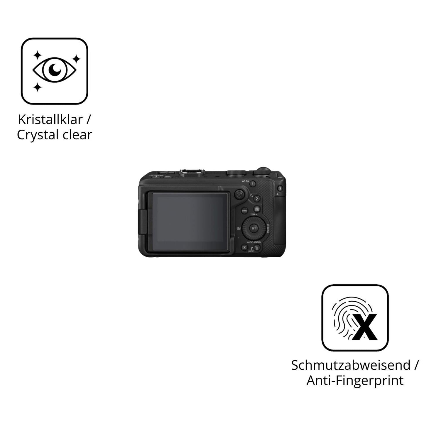 2x 9H Schutzfolie für Canon EOS R6 V Panzerfolie (5)