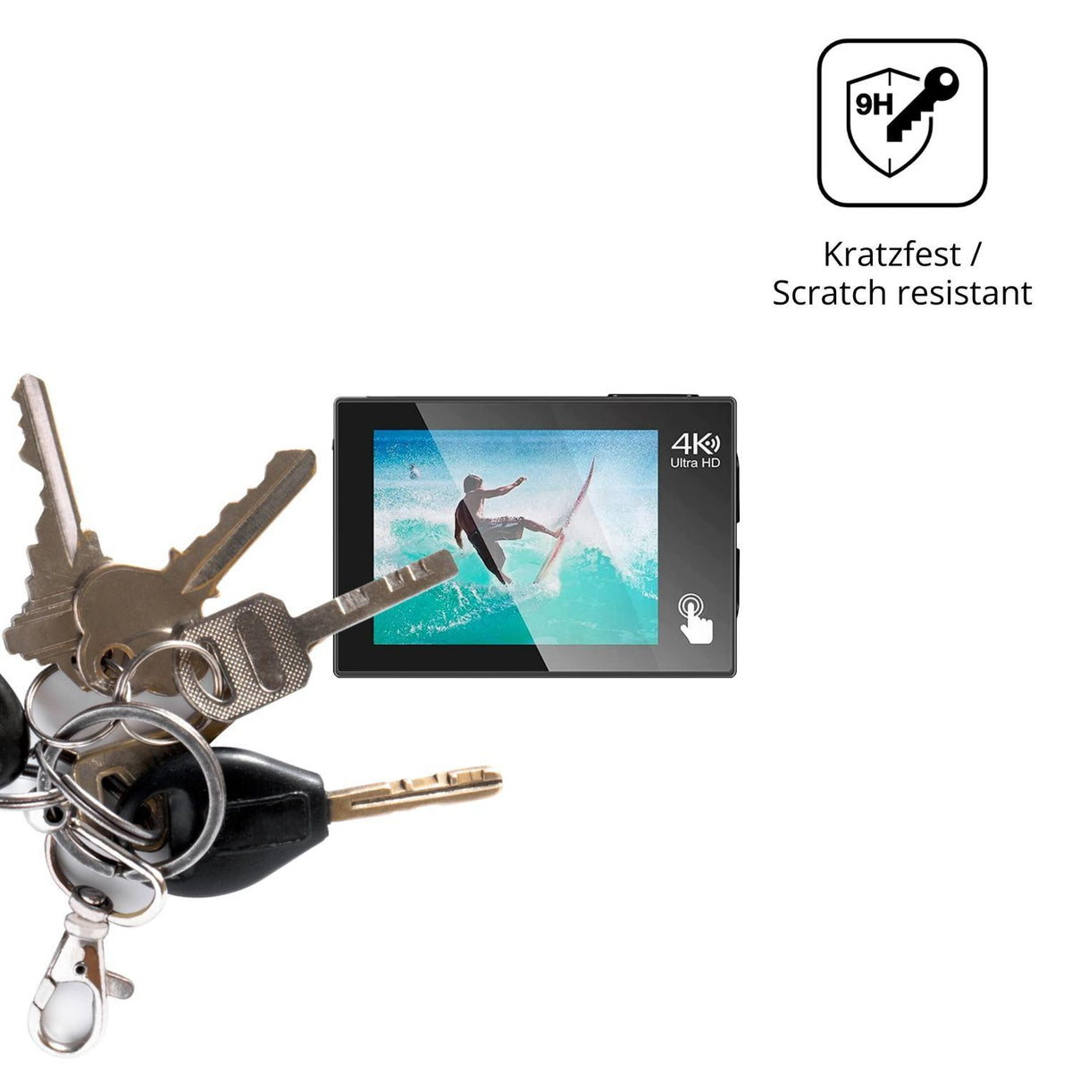 2x 9H Schutzfolie für Exprotrek E-A-F Action Cam P (3)