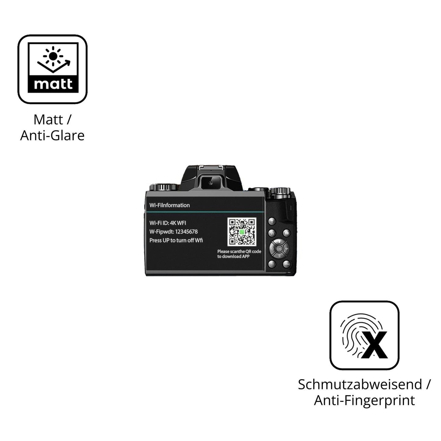 4x Schutzfolie matt für Fine Life Pro W5 Display-S (5)