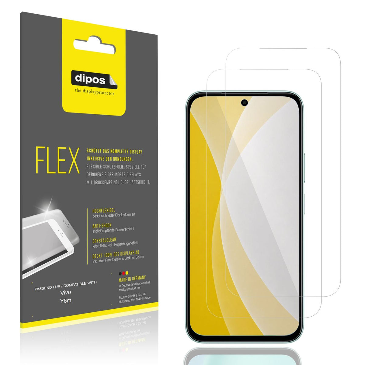 2x 3D Full Cover Schutzfolie für Vivo Y6m (1)