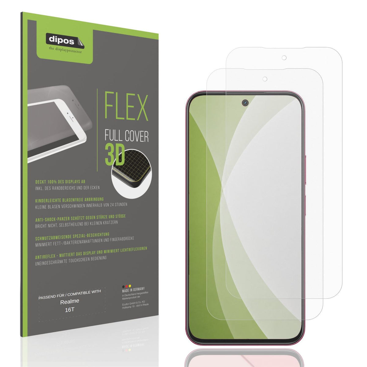 2x Full Cover Schutzfolie matt für Realme 16T (1)