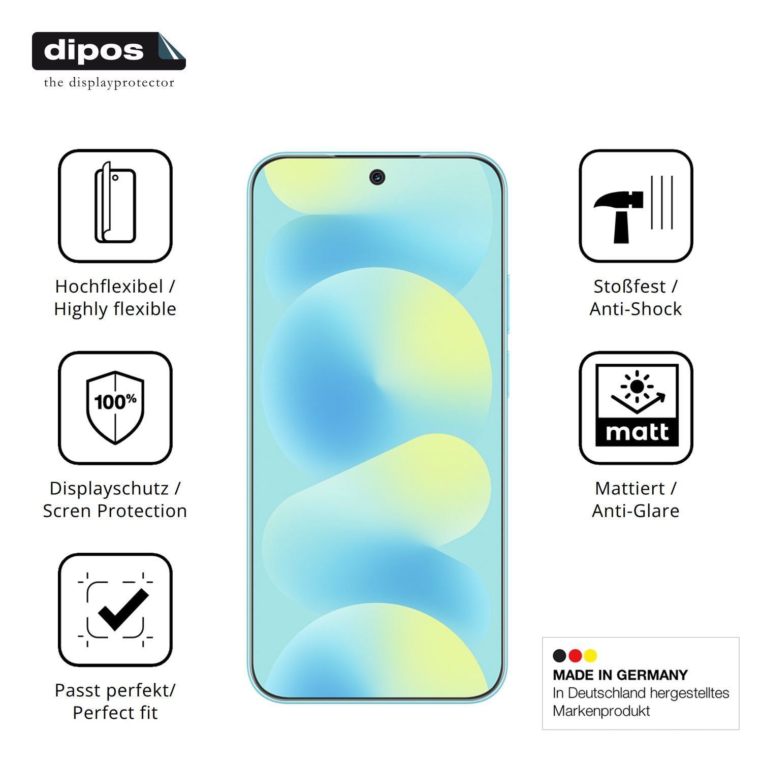 2x Full Cover Schutzfolie matt für Huawei Nova 16 (7)
